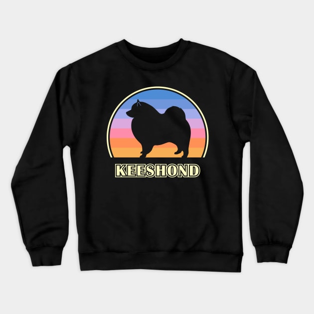 Keeshond Vintage Sunset Dog Crewneck Sweatshirt by millersye